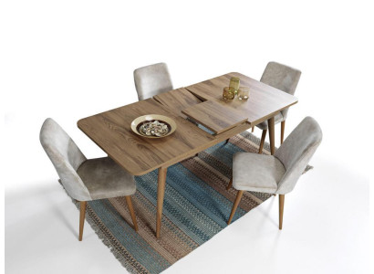 Dining room Set Dining set Table Suite Dining table Set 4x Chairs Complete 5tlg.