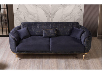 Living room Sofa 3 Seater Blue Furniture Luxury Couches xxl Furniture Couch Sofas