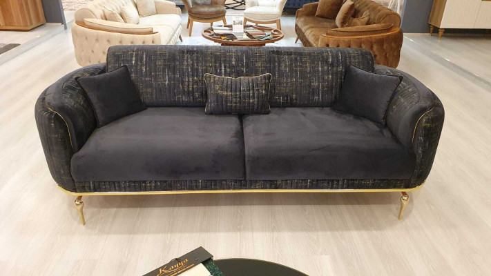 Living room Sofa 3 Seater Blue Furniture Luxury Couches xxl Furniture Couch Sofas