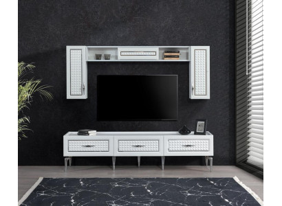 Living room Wall unit High gloss Wall units Wardrobe Modern Furniture 3 pieces