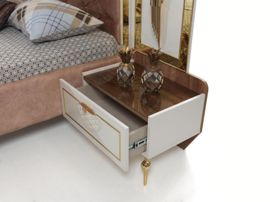 Bedroom Bedside table Modern Design Furniture Wood Luxury new White
