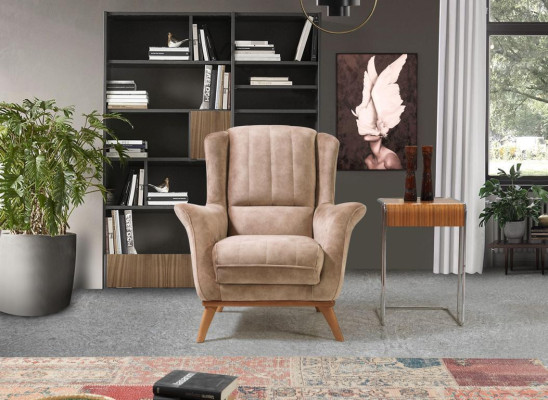 Living room Armchair Design Couch Textile Luxury Upholstery Lounge Club Single Seater