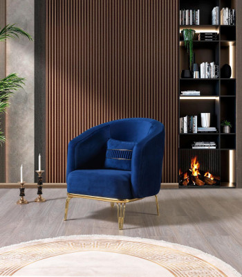 Living room Armchair 1 Seater Couch Upholstery Luxury Textile new Design