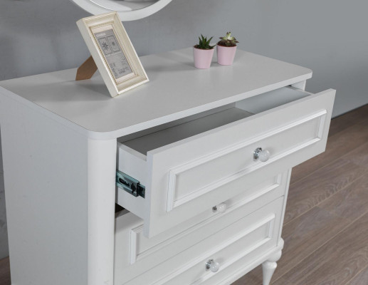 Childrens room Chests of drawers Wood Modern Design Sideboard new White Furniture