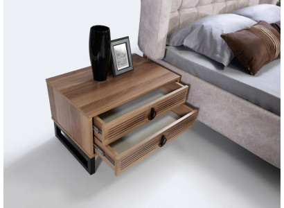 Bedroom Bedside table Design Sideboard Wood with Metal Luxury new