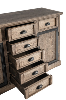 Console table Brown Wood Drawer Shelf Side table Sideboard Chest of drawers Furniture