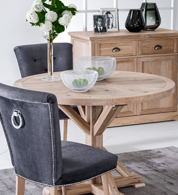 Classic r Design Round Table Round Table Wood Tables 110/140 cm Dining room new