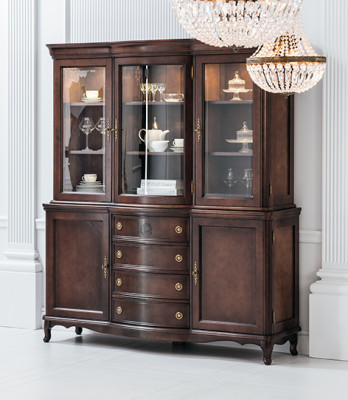 Wall Cabinet Noble Sideboard Wood Baroque Style Buffet Display case Wardrobe new