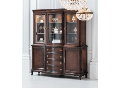 Wall Cabinet Noble Sideboard Wood Baroque Style Buffet Display case Wardrobe new