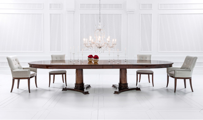 Dining set Dining table 4 x Chair Set Set Suite Table Classic Dining set