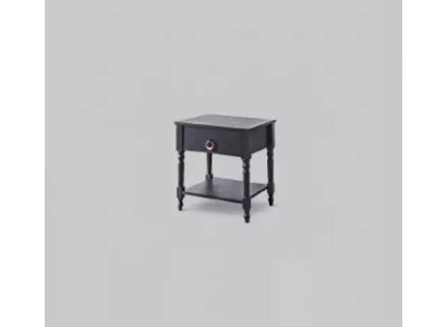 Modern bedside table gray wooden furniture in the bedroom design night consoles