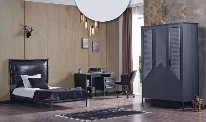 Wardrobe Wardrobe Furniture Bedroom Cabinets Wood Loft Furnishings Black