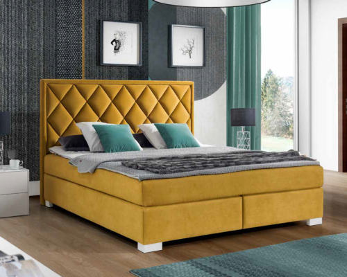 Beds Bed Upholstery Leather Textile Designer Noble Double Marriage Hotel Box Spring
