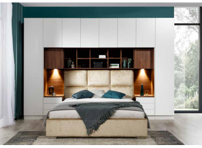 Bedroom design with comfortable beds and elegant closets