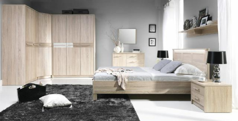 Complete Bed Wardrobe Bedroom Set Wardrobe Bed Chest of drawers - Cremona 3