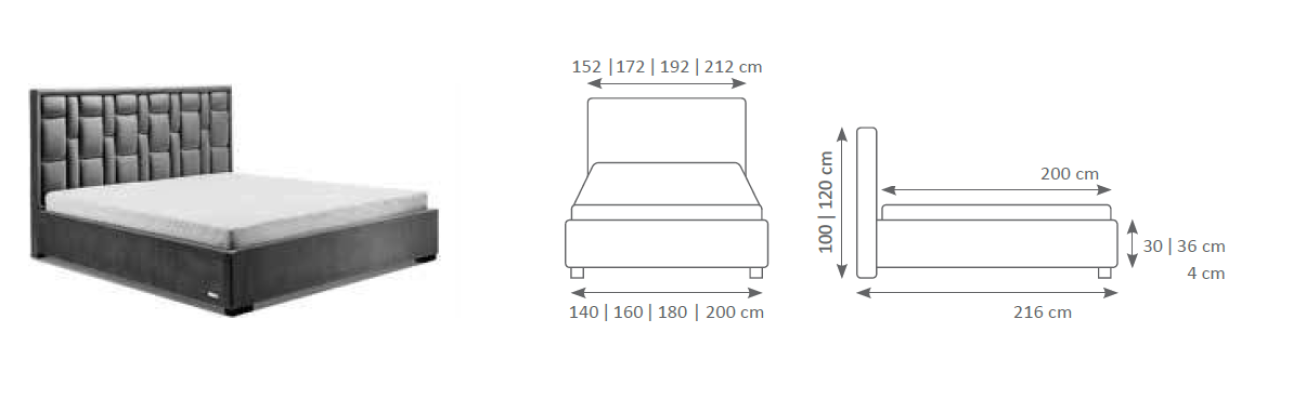 Design Beds Luxury Chesterfield Velvet Velvet Upholstery Bed Hotel Double new