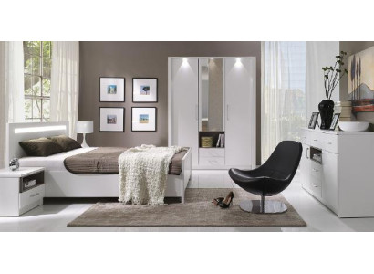 Elegant white bed in a sophisticated contemporary style in premium quality