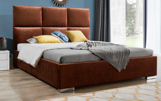 Design Beds Luxury Velvet Velvet Upholstery Bed Hotel Double new XXL