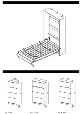 Lit Escamotable Bed Cabinet Armoire Lits Commodes Volet Discountable Produit Neuf