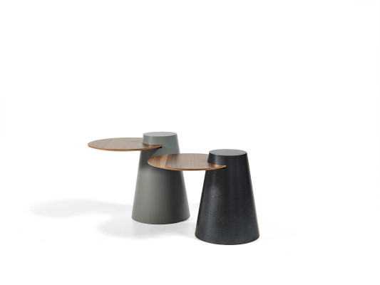 Set 2x Coffee tables Coffee table e Side tables Designer Round glass tables