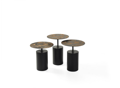 Luxurious designer set of 3 coffee tables for the living room