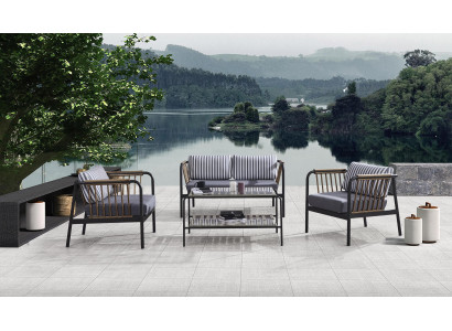 Design Sofa 2 Seater Fabric 2x Armchair Upholstery Sofas Textile Coffee table new
