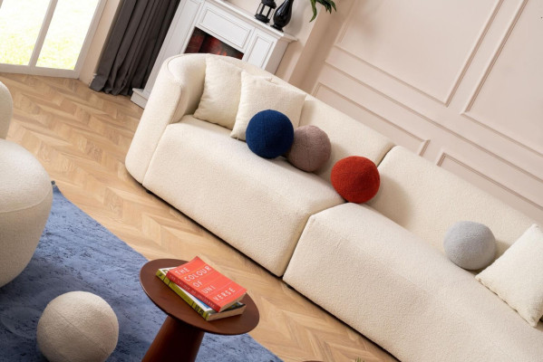 Designer White Couch Sofa Corner sofa L-shape Modern Furniture Living room Corner suite