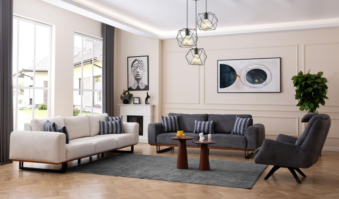 Design Sofa set Living room Set Modern Sets 4+3+1 Seat 3-piece.