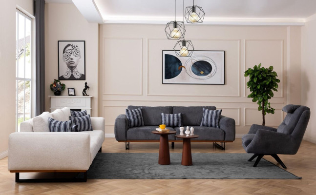 Design Sofa set Living room Set Modern Sets 4+3+1 Seat 3-piece.