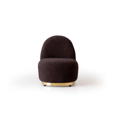 Armchair Modern Brown Living room Textile Luxury Design Furniture Lounge Club