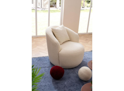 Armchair Modern White Living room Seat Furniture Textile Design Furniture Lounge Club