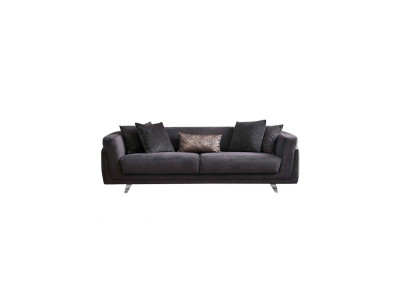 Three Seater Couch Sofa 3 Seater Gray Fabric Fabric Sofa Upholstered Sofa Design