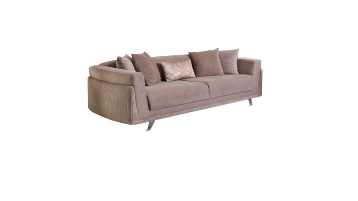 Three Seater Couch with Bed function Sofa 3 Seater Beige Fabric Fabric Sofa