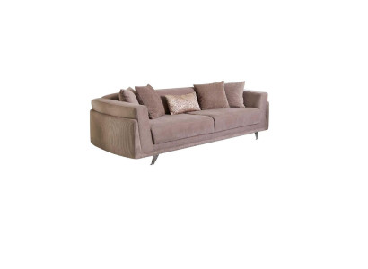 Three Seater Couch with Bed function Sofa 3 Seater Beige Fabric Fabric Sofa