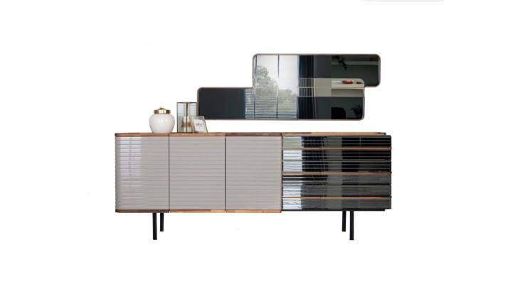 White Sideboard Sideboard with Mirror Chest of drawers Wardrobe Wood Dining room
