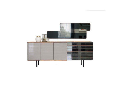 White Sideboard Sideboard with Mirror Chest of drawers Wardrobe Wood Dining room