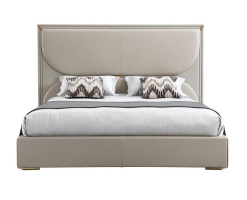 Luxury Bedroom Bed Designer Furniture Double bed White Textile Beds Wood new