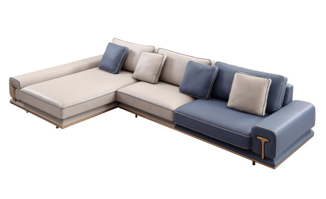 Corner sofa L-shape Corner suite Large sofa Upholstered sofa Fabric sofa new Living room