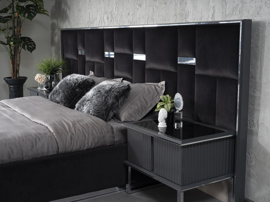 Bedroom furniture Double bed 2x Bedside tables Complete Set 3pcs new Furnishings