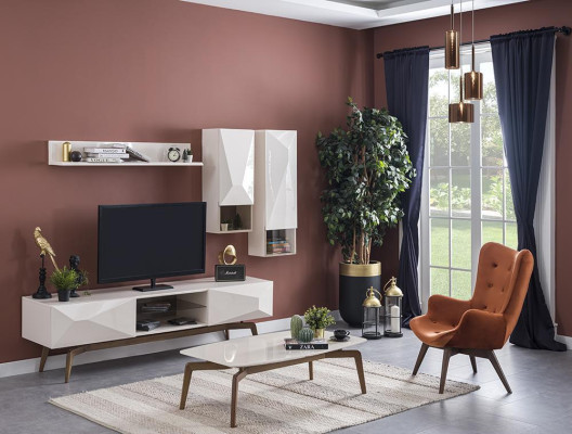 Modern Luxury Wall unit Set Living room Furniture Design Furnishings