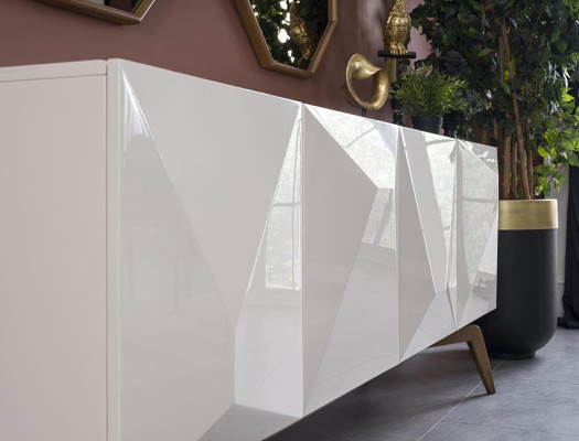 Modern Dining room Furniture Design Sideboard with 2x Mirror Furnishings