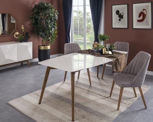 Dining room Complete Modern Design Dining table new Sideboard with 2x Mirror