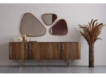 Sideboard with 3x Mirror Dining room Complete Luxury Furnishings Design Furniture
