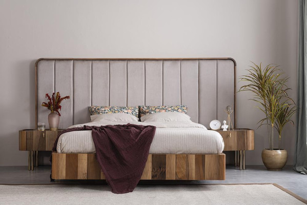 Luxury Bedroom Complete Upholstery Furniture Double Bed Modern Wardrobe