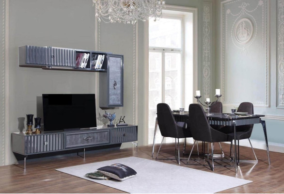 Dining table 6x Chair Group Table Furniture 8pcs. Set dining room suite