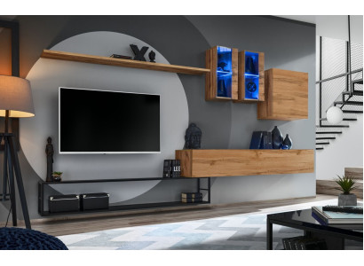 Wall unit Braun Designer Sideboard TV Lowboard Furnishings Luxus Complete e new