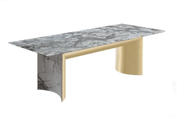 Stylish dining table from artificial marble large dining table, new table dining room furniture