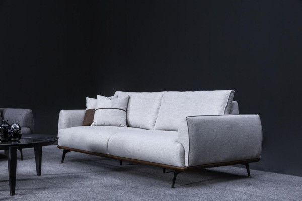Luxury designer three-seater textile furniture living room upholstered sofas new
