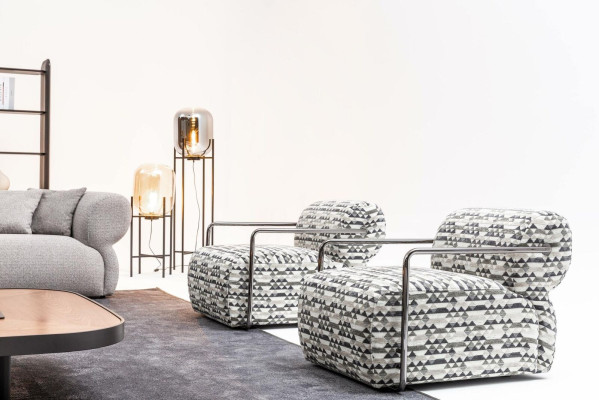 Designer Armchair Modern 1-Seater Living room Luxury Upholstery Textile Furniture