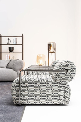 Designer Armchair Modern 1-Seater Living room Luxury Upholstery Textile Furniture